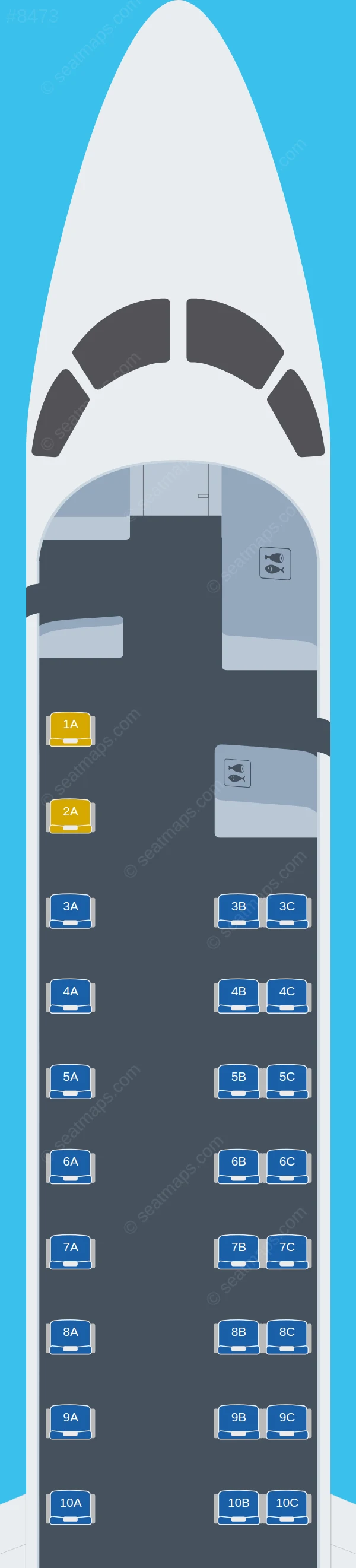 Cronos Airlines Embraer ERJ 145 seatmap preview