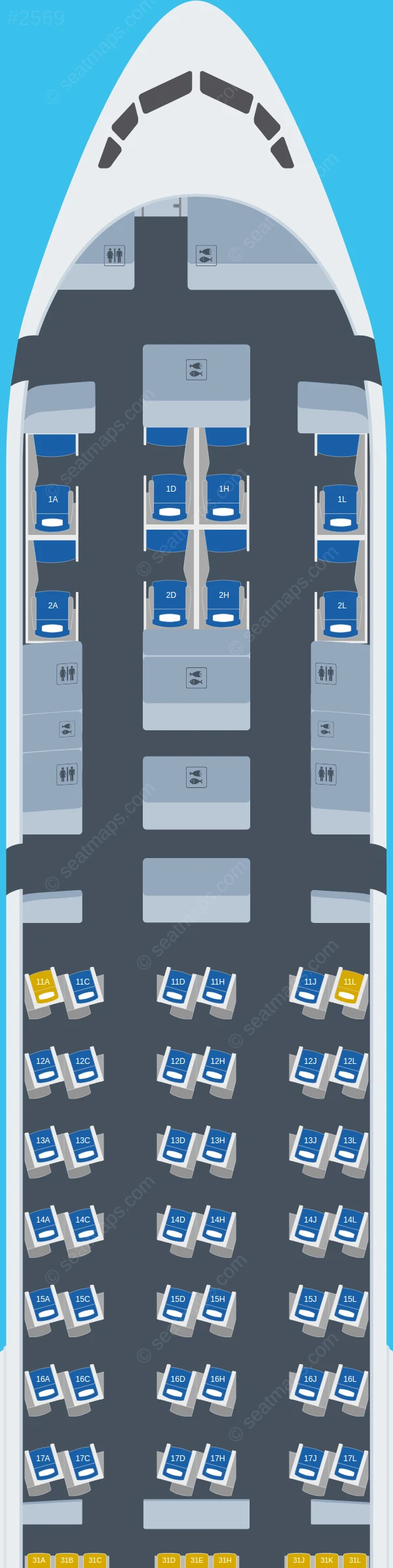 Air China Boeing 777-300ER V.1 seatmap preview