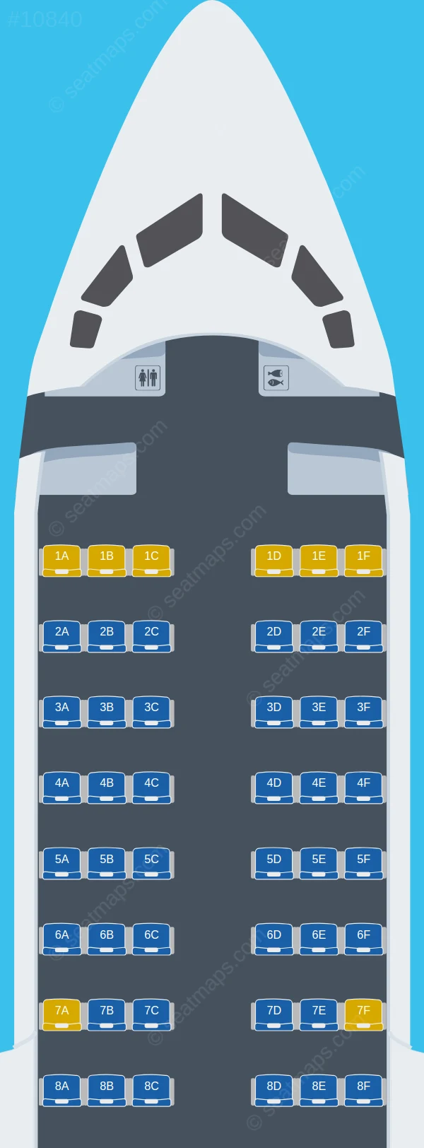 EcoJet - Linea Aerea EcoJet Avro RJ100 seatmap preview