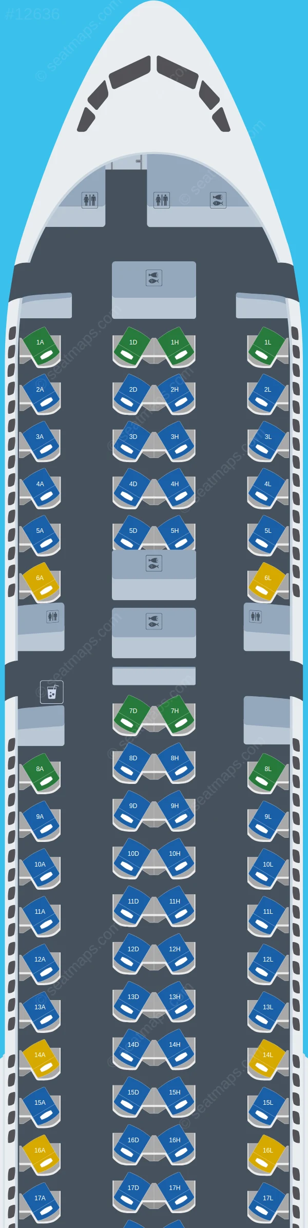 American Airlines Boeing 777-300ER V.2 seatmap preview