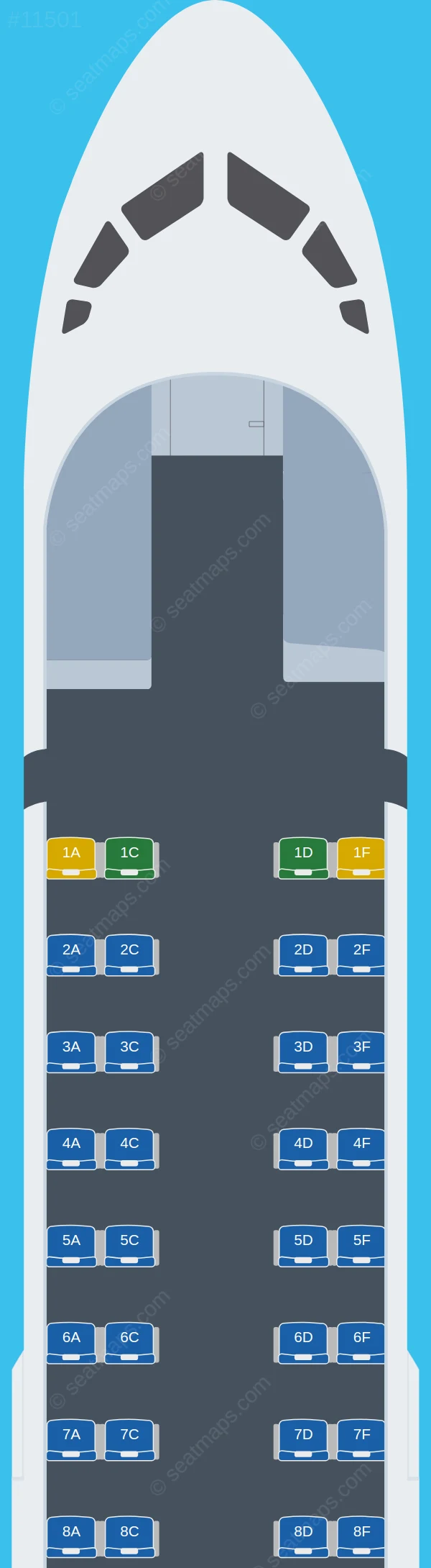 Air Serbia ATR 72-600 V.2 seatmap preview