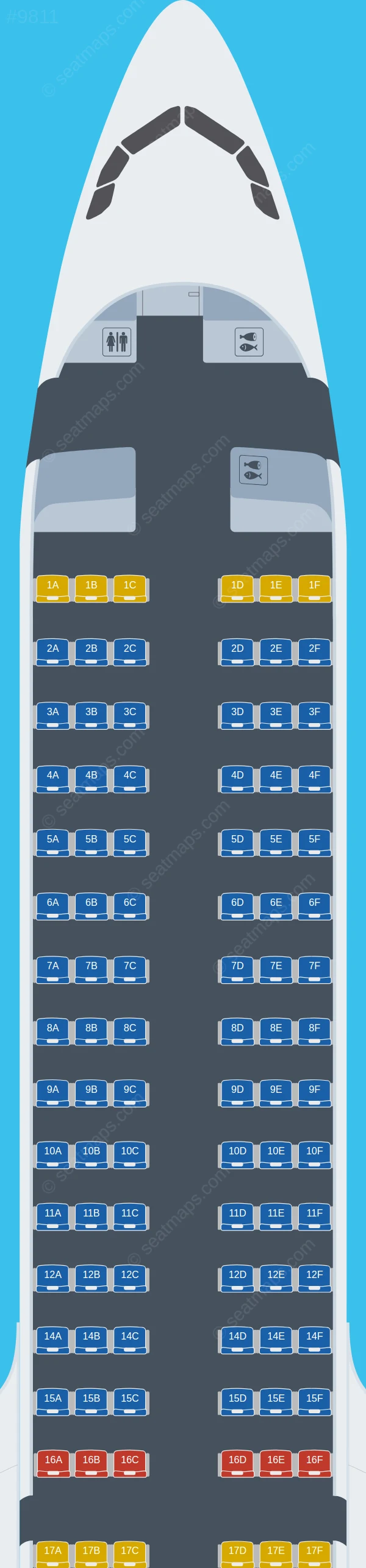 Olympic Air Airbus A321neo seatmap preview