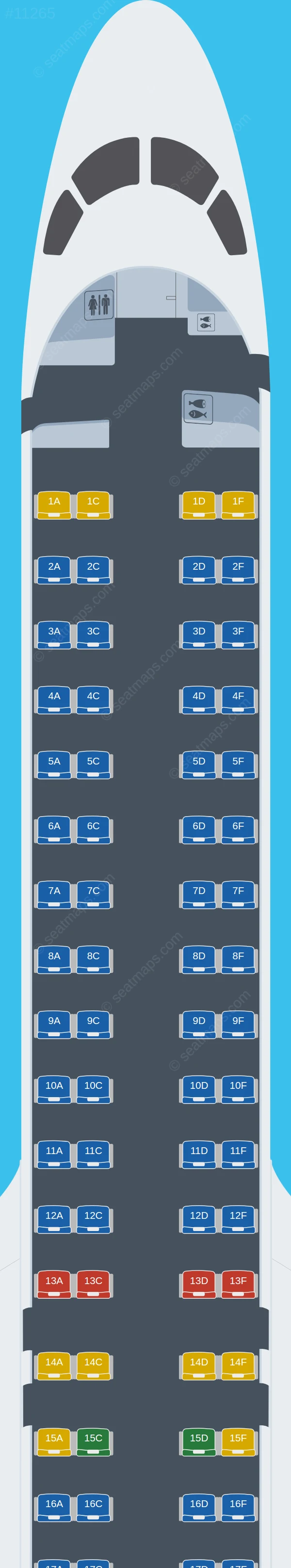 TUI fly (Belgium) Embraer E195 E2 seatmap preview