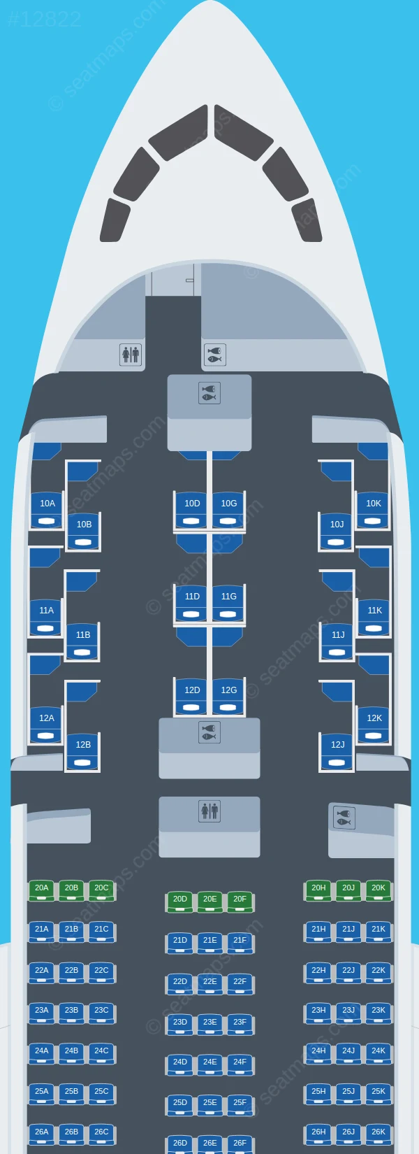 Qatar Airways Boeing 787-8 V.2 seatmap preview