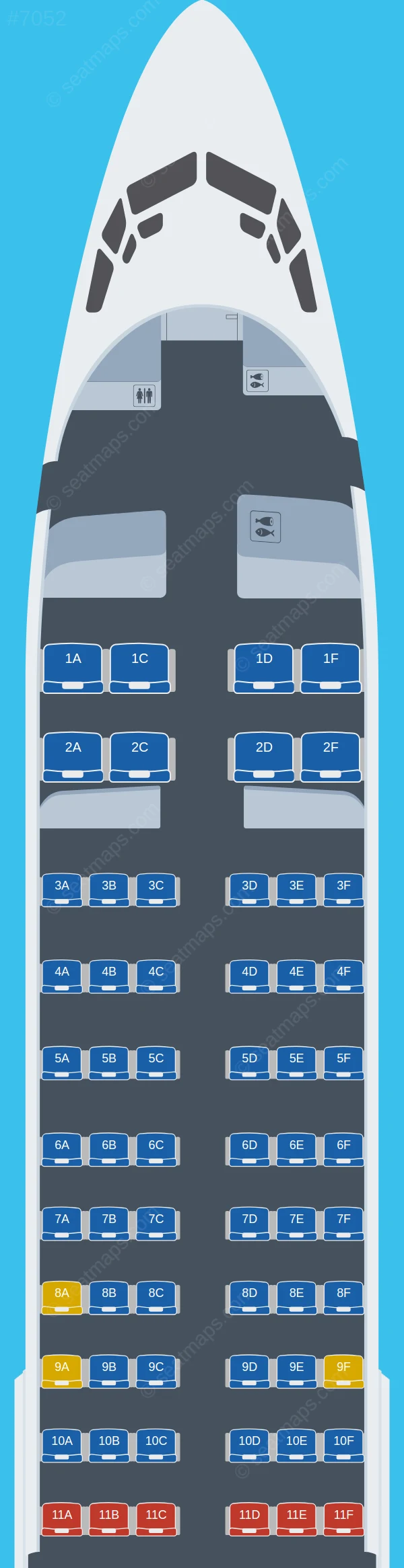 Myanmar National Airlines Boeing 737-800 V.2 seatmap preview