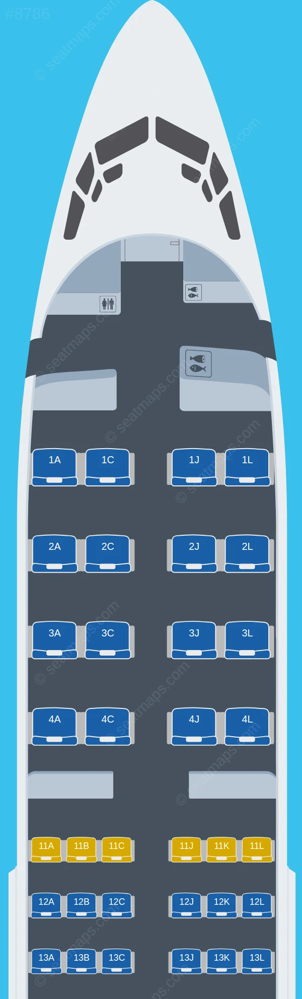 ASKY Airlines Boeing 737-700 seatmap preview