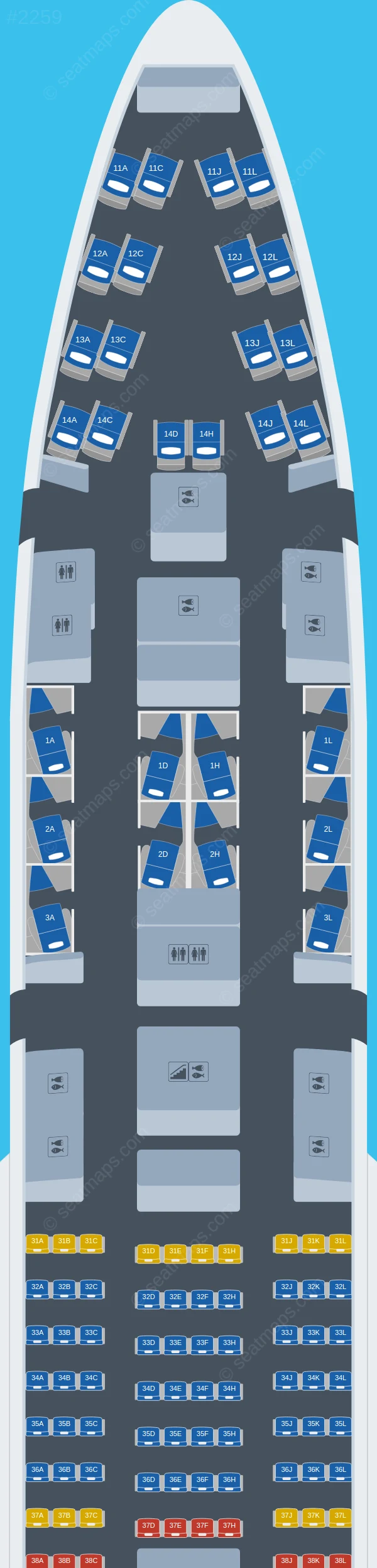Air China Boeing 747-400 seatmap preview