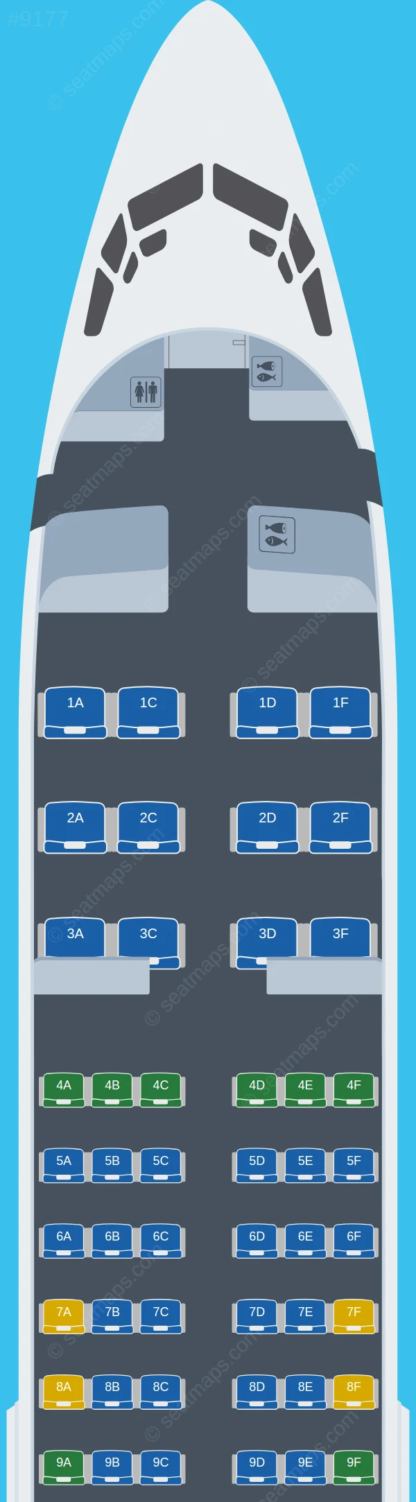 Aero Contractors Boeing 737-400 seatmap preview