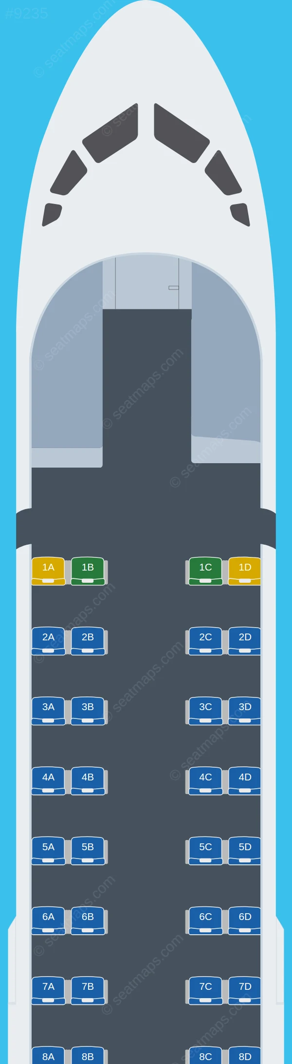 Mann Yadanarpon Airlines ATR 72-600 seatmap preview