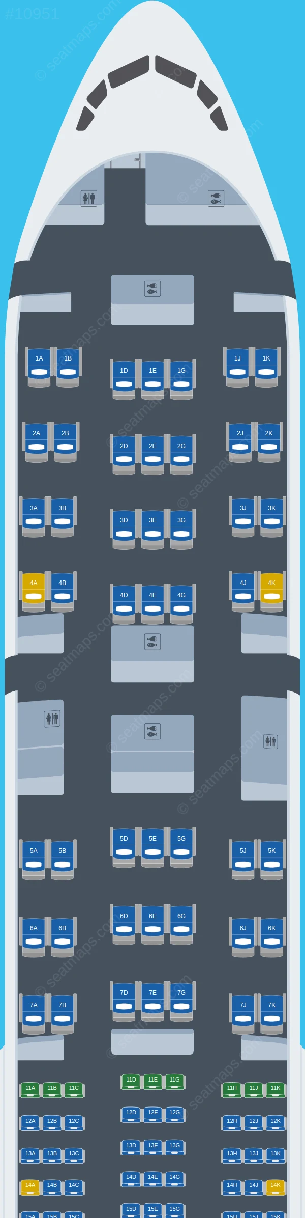 Turkish Airlines Boeing 777-300ER V.3 seatmap preview