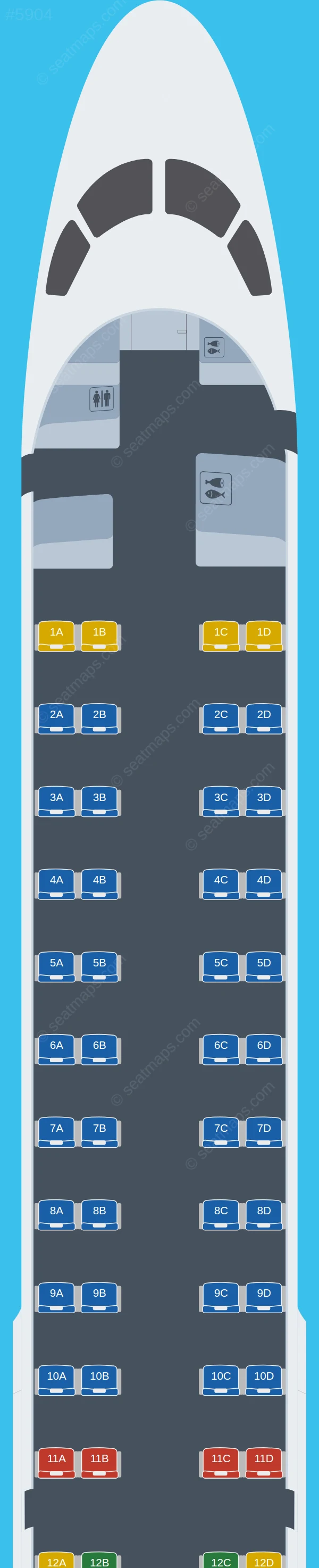 LOT Polish Airlines Embraer E195 V.2 seatmap preview