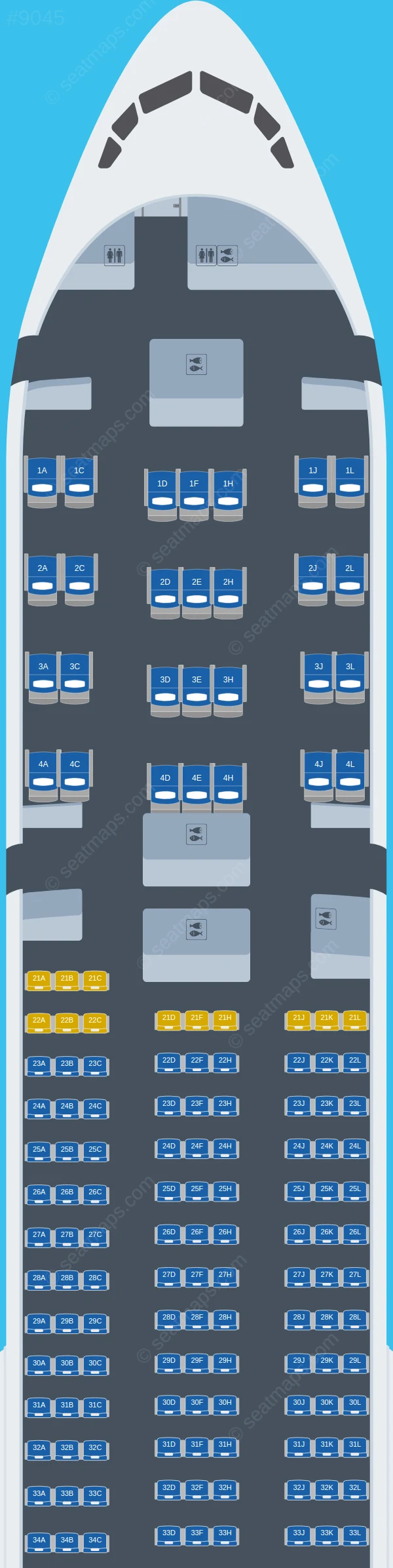 Ethiopian Airlines Boeing 777-300ER V.1 seatmap preview