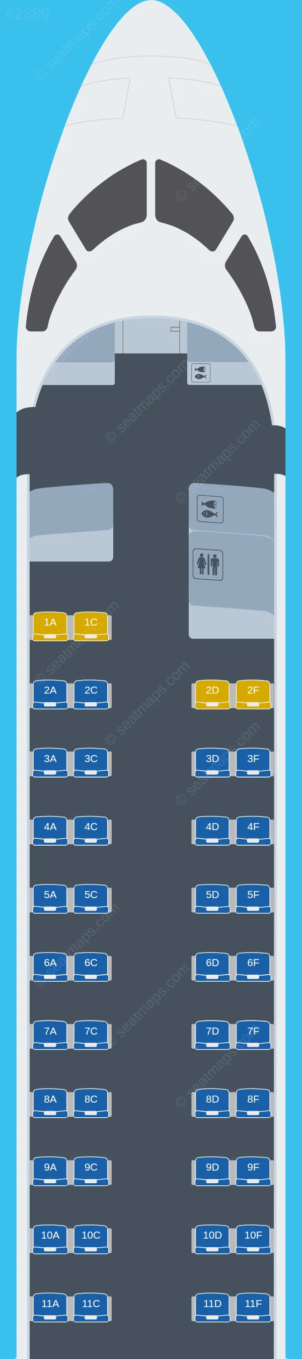 Lufthansa Bombardier CRJ900 seatmap preview