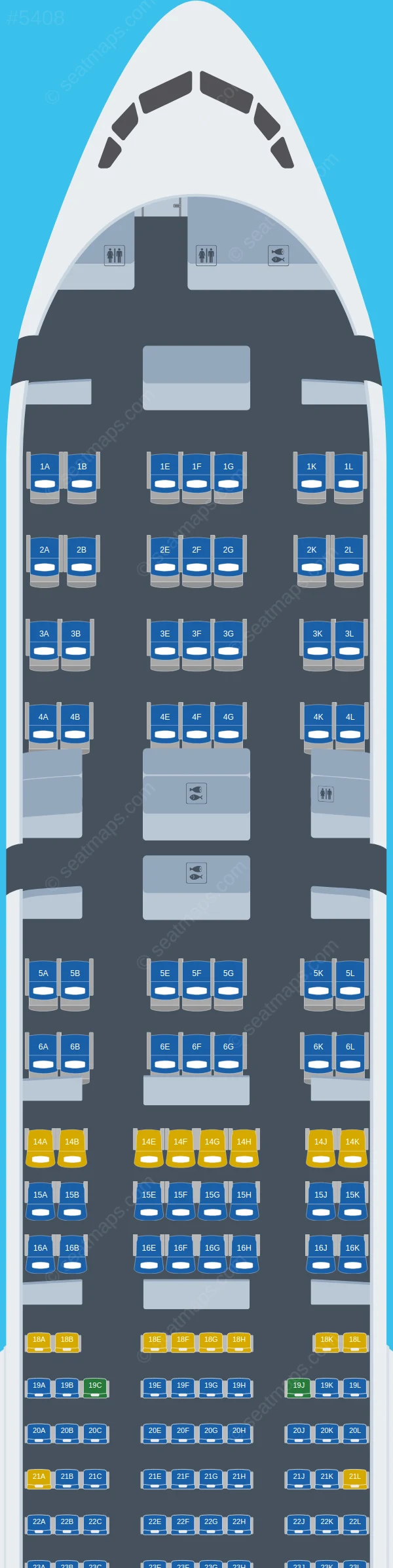 Air France Boeing 777-300ER V.4 seatmap preview