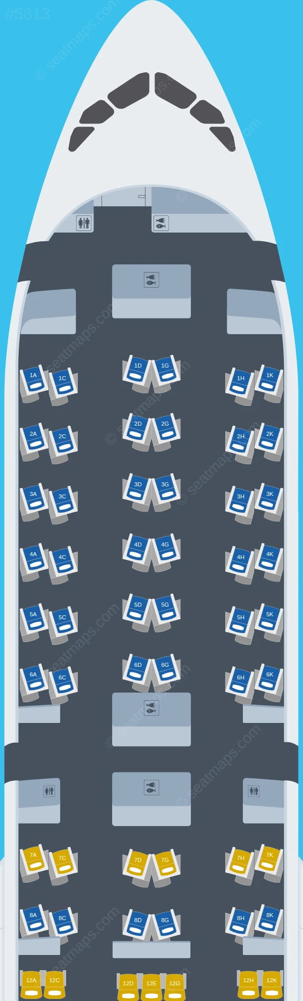 Lufthansa Airbus A350-900 V.1 seatmap preview
