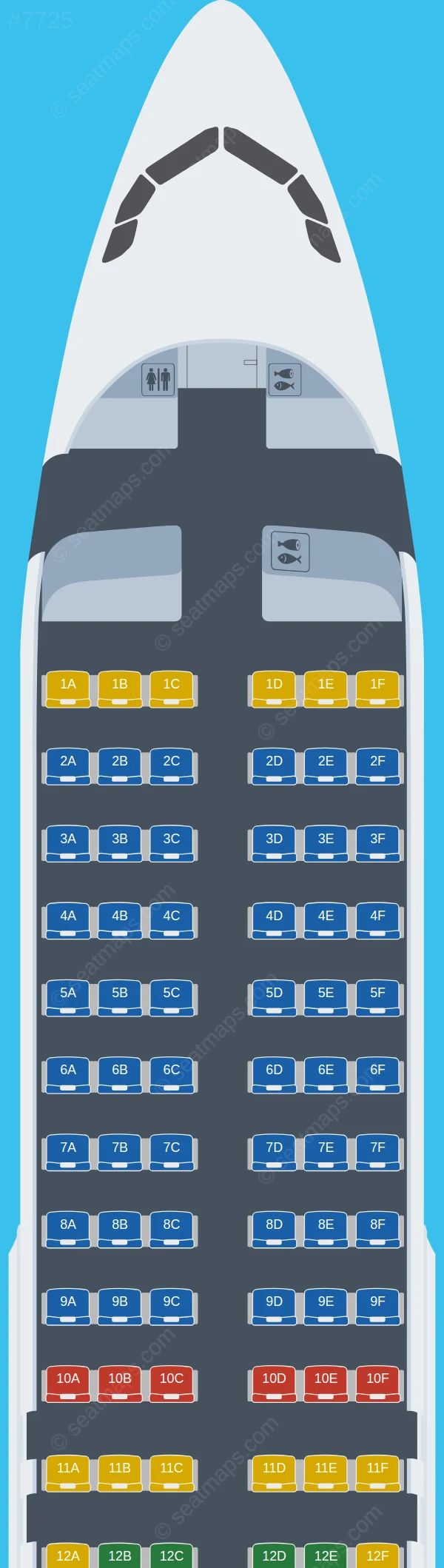 Lufthansa Airbus A320-200 V.1 seatmap preview