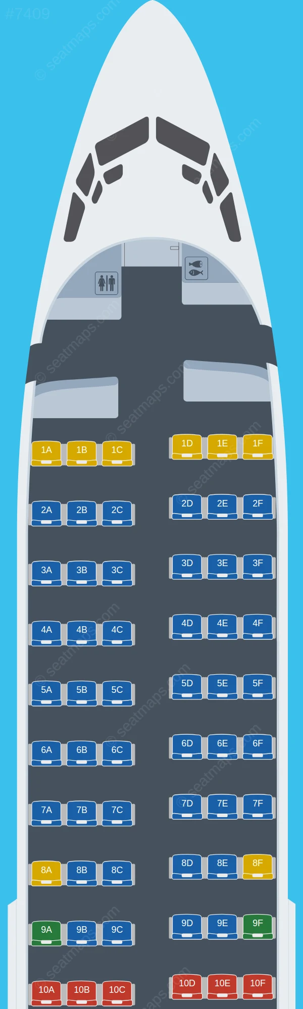 BoA - Boliviana de Aviación Boeing 737-300 seatmap preview