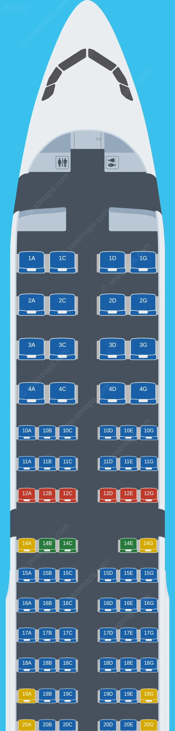 Vietnam Airlines Airbus A321-200 V.3 seatmap preview
