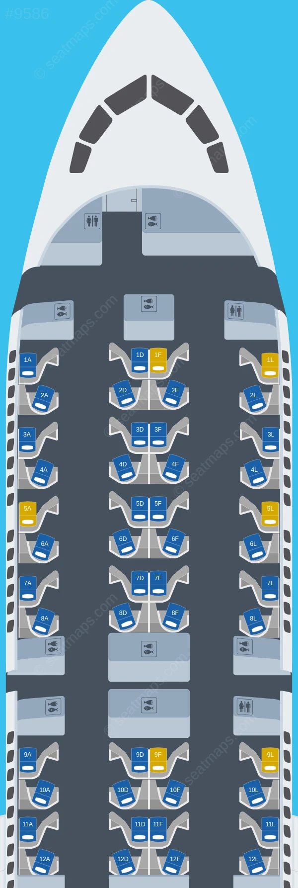 United Boeing 787-9 V.1 seatmap preview
