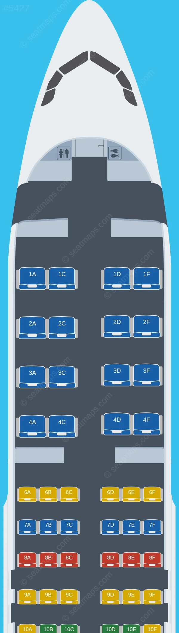 SriLankan Airlines Airbus A320-200 V.1 seatmap preview