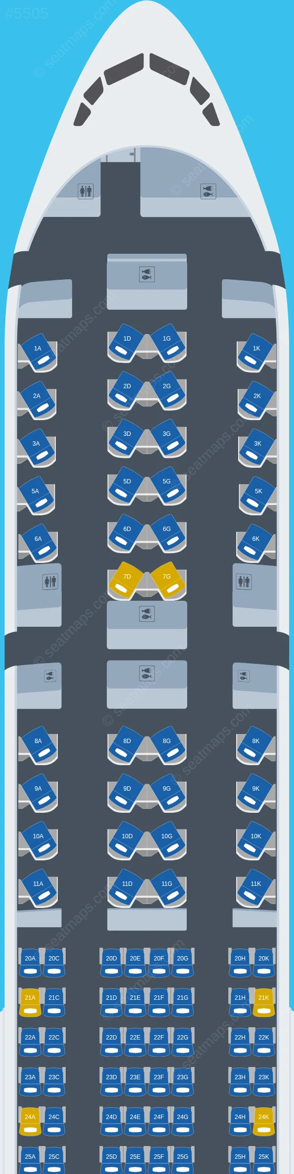 EVA Air Boeing 777-300ER V.1 seatmap preview
