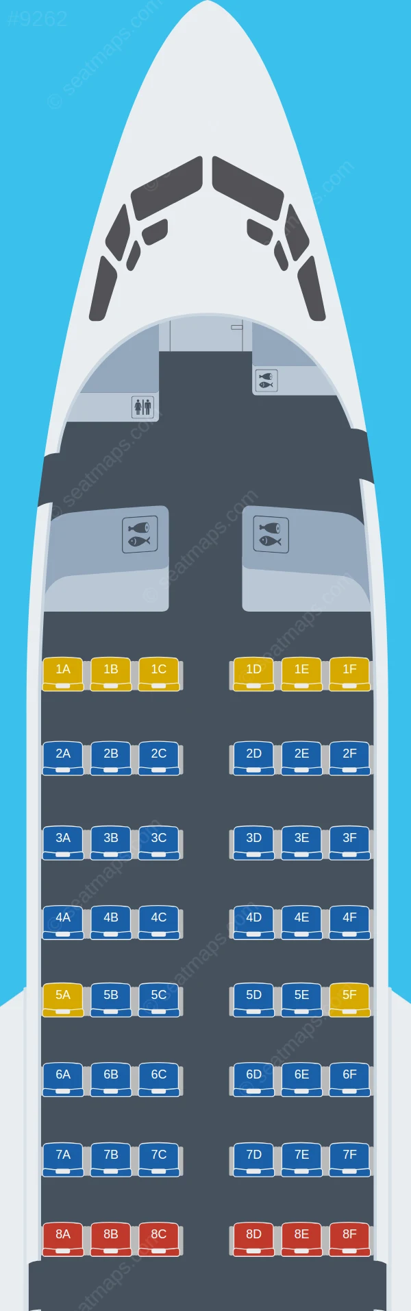 Badr Airlines Boeing 737-500 seatmap preview