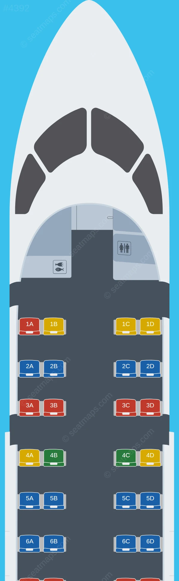 PNG Air De Havilland Q100 V.2 seatmap preview