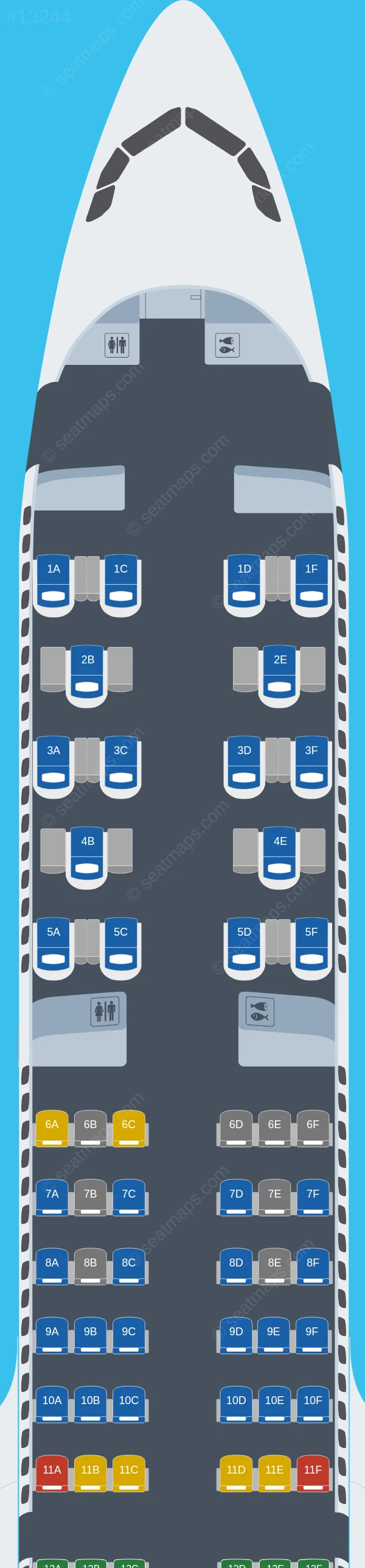 TAP Air Portugal Airbus A321neo LR V.2 seatmap preview