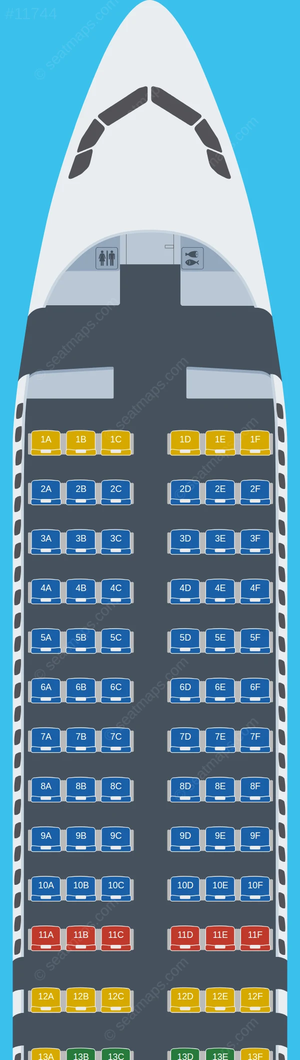 Transavia France Airbus A320neo seatmap preview