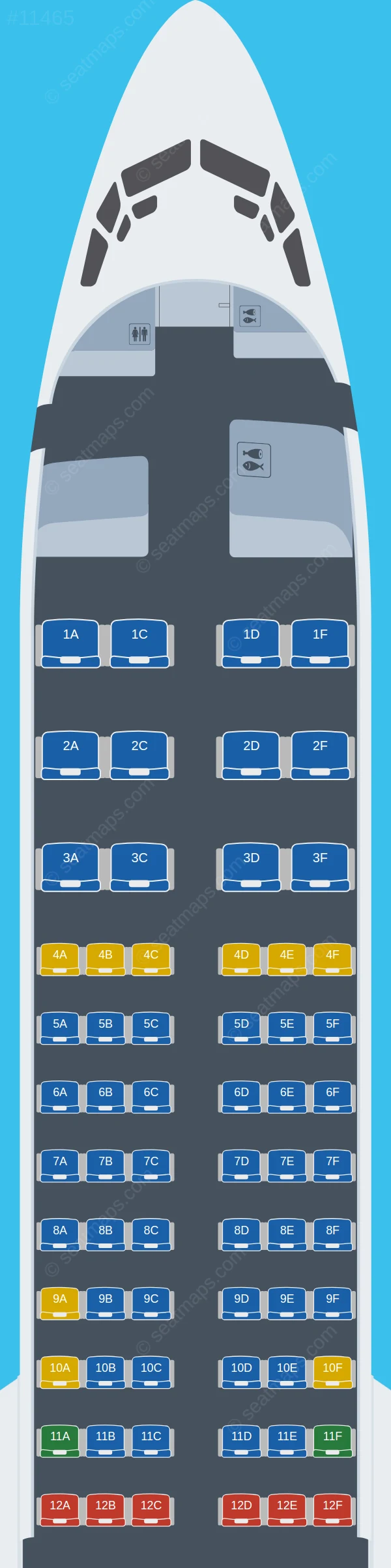 Malaysia Airlines Boeing 737 MAX 8 seatmap preview