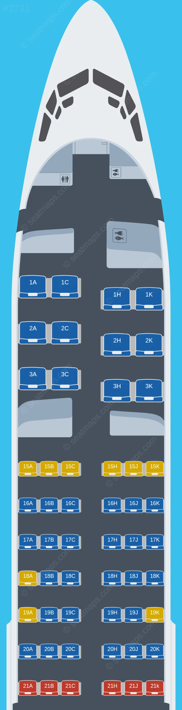 Japan Airlines - JAL Boeing 737-800 V.3 seatmap preview