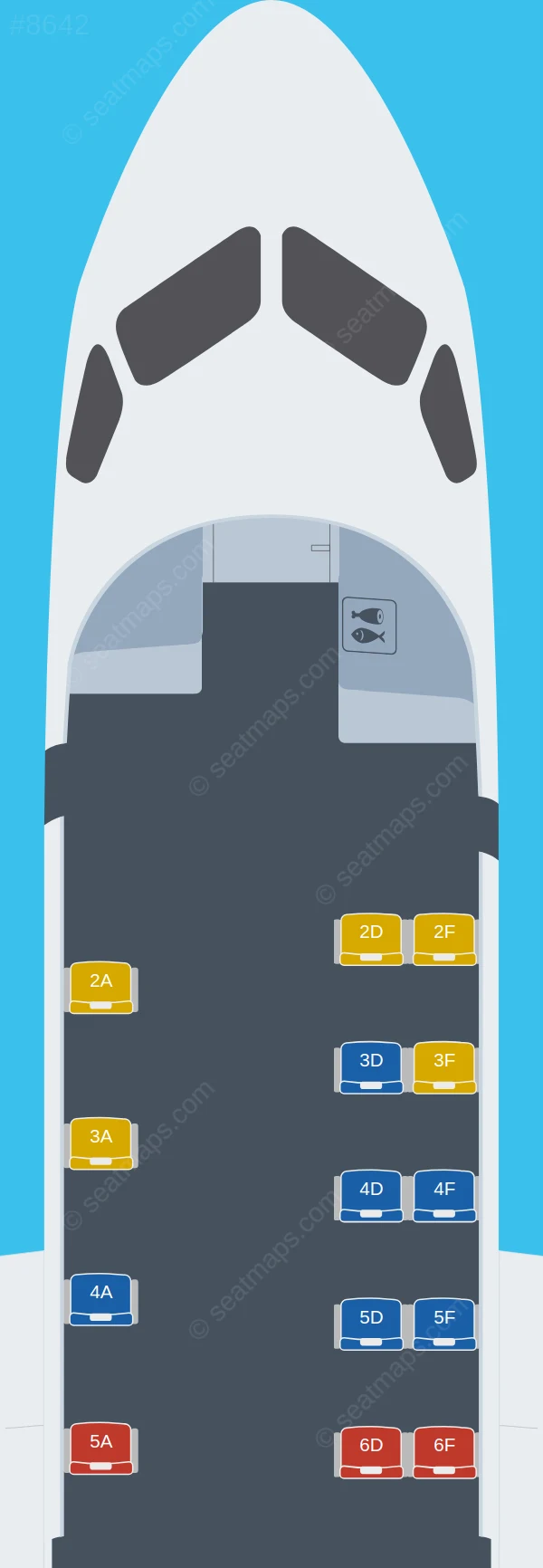 Pacific Coastal Airlines Saab S340 V.2 seatmap preview