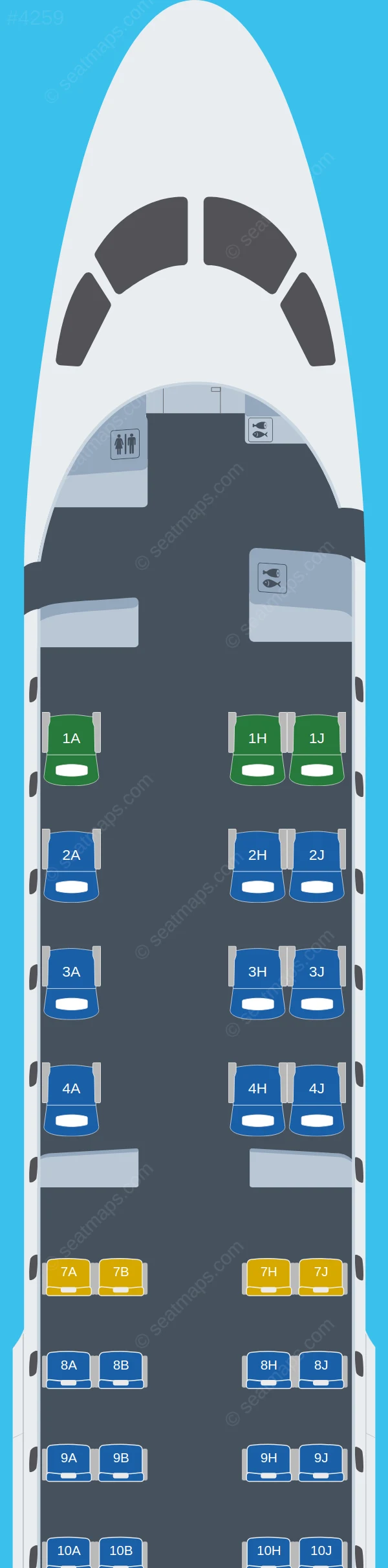 Royal Jordanian Embraer E175 seatmap preview