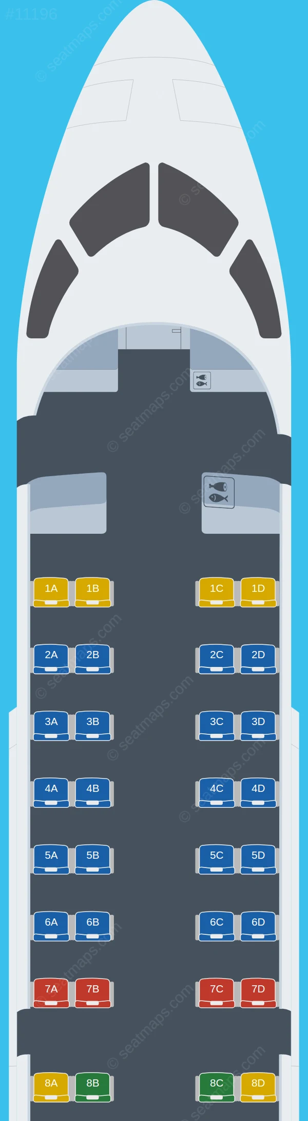 Proflight Zambia Bombardier CRJ200 seatmap preview