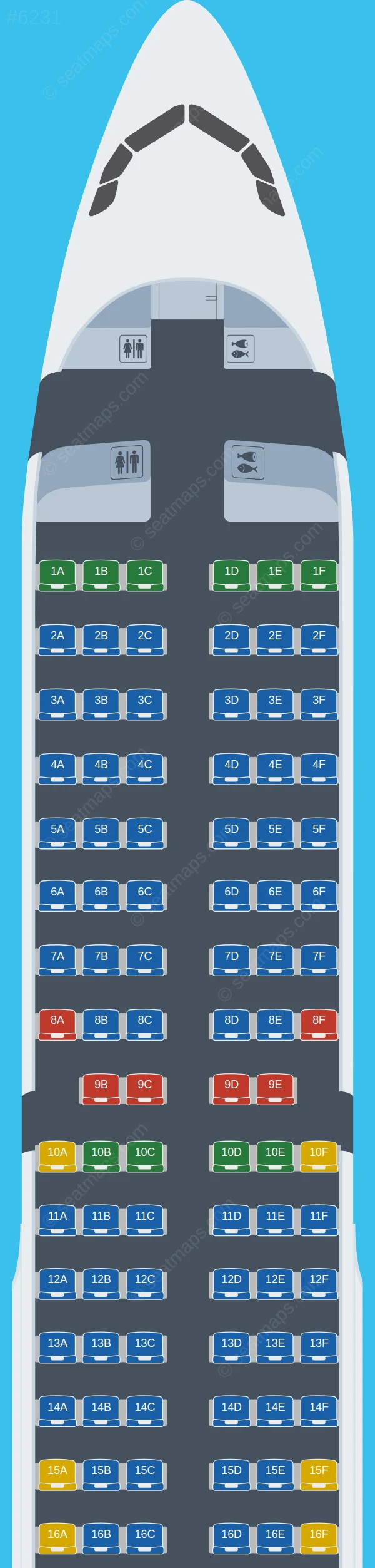 Titan Airways Airbus A321-200 V.3 seatmap preview