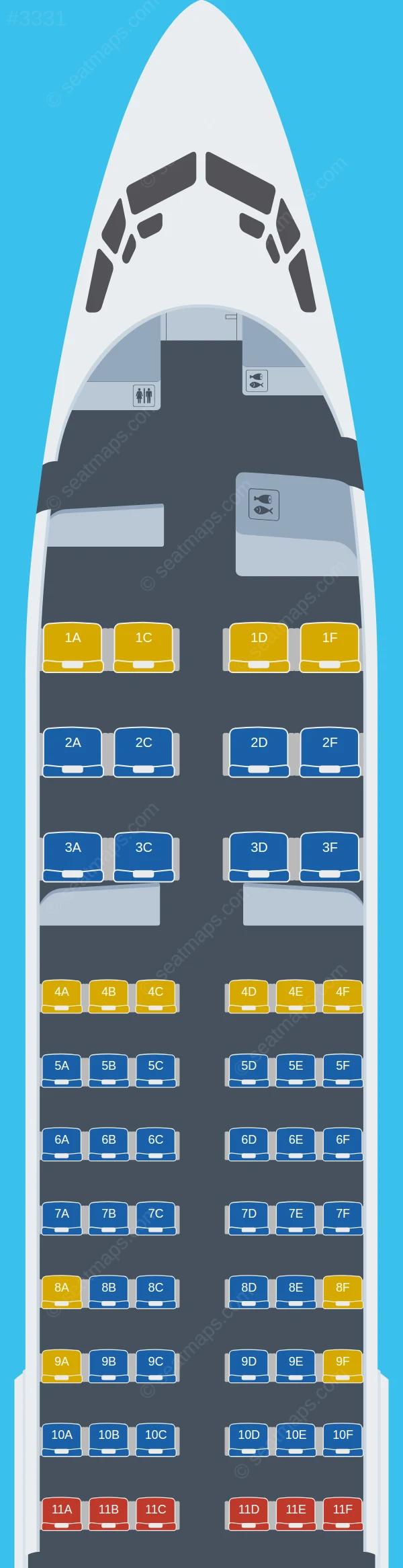 MIAT Mongolian Airlines Boeing 737-800 V.1 seatmap preview
