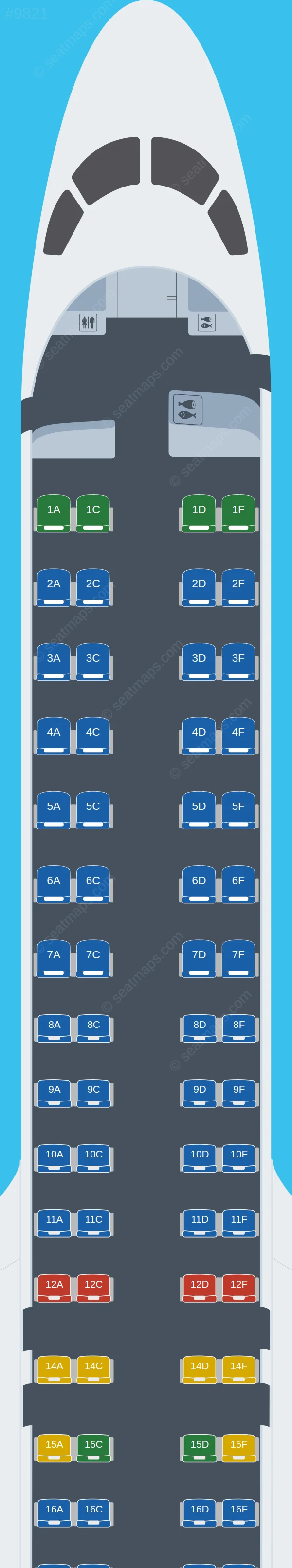 KLM Cityhopper Embraer E195 E2 V.1 seatmap preview