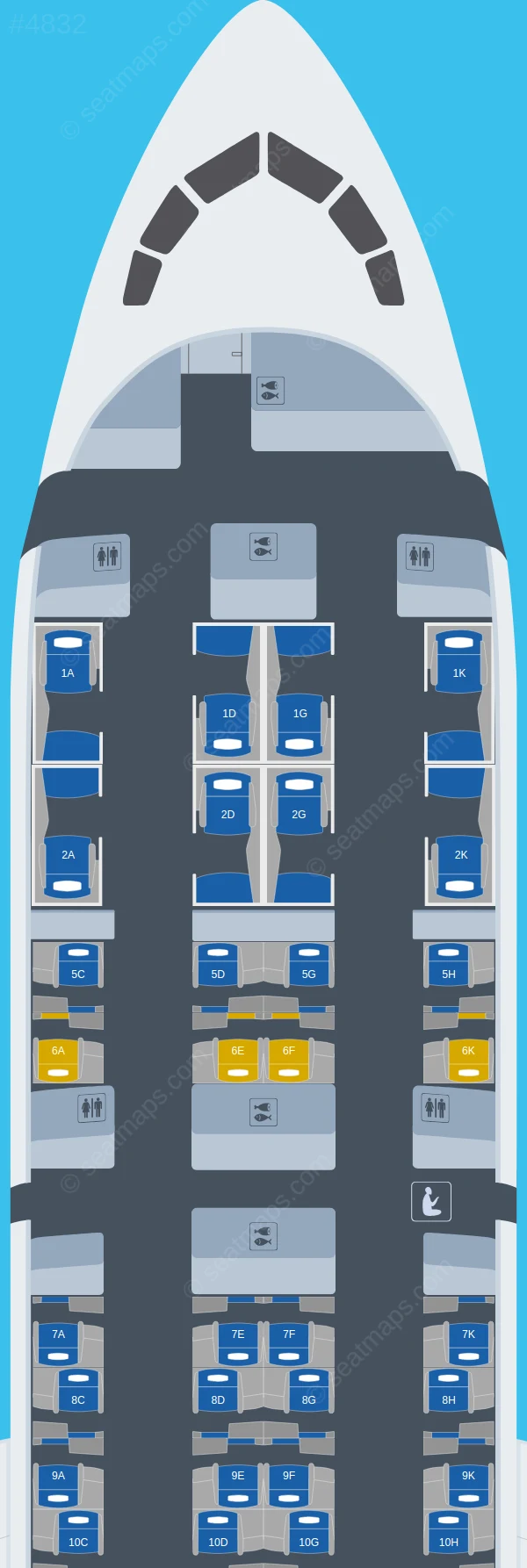 Etihad Airways Boeing 787-9 V.2 seatmap preview