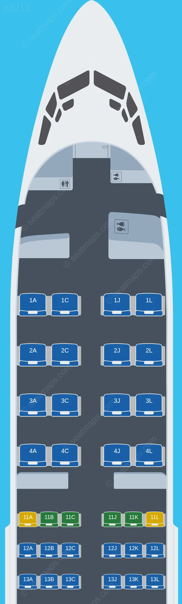 Malawi Airlines Boeing 737-700 seatmap preview