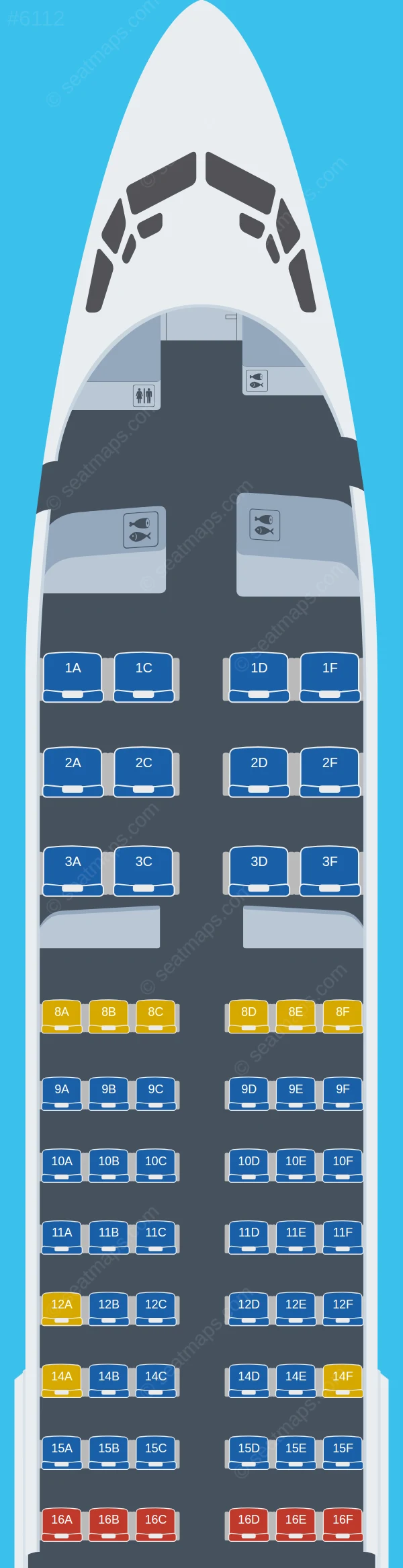 Royal Air Maroc Boeing 737-800 seatmap preview