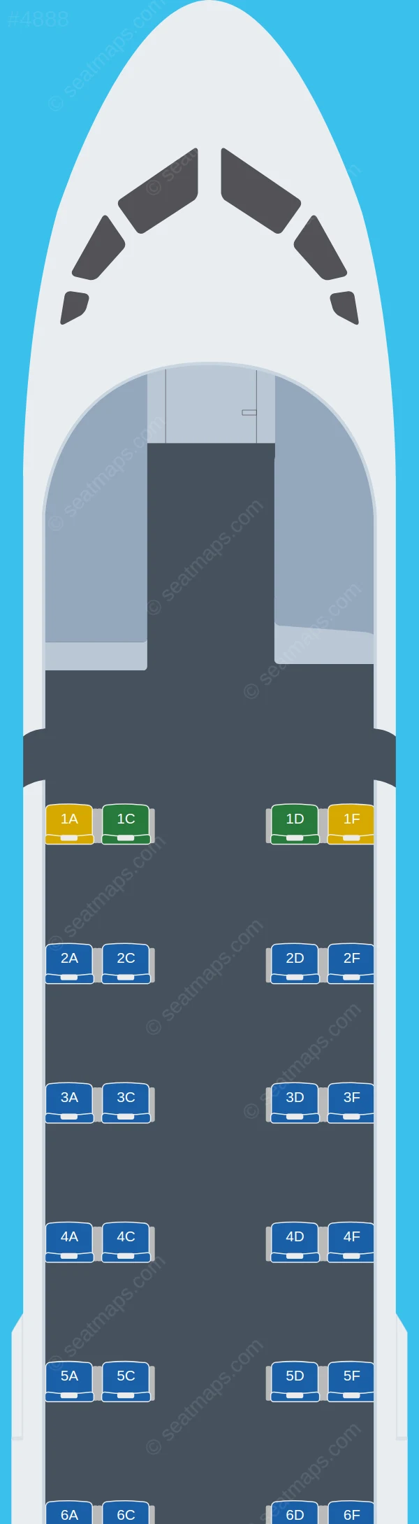 Air Alsie ATR 72-500 V.2 seatmap preview