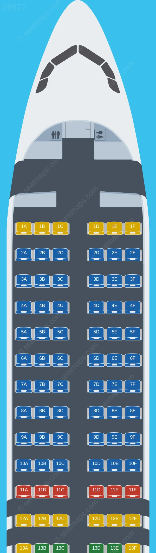 SalamAir Airbus A320neo seatmap preview