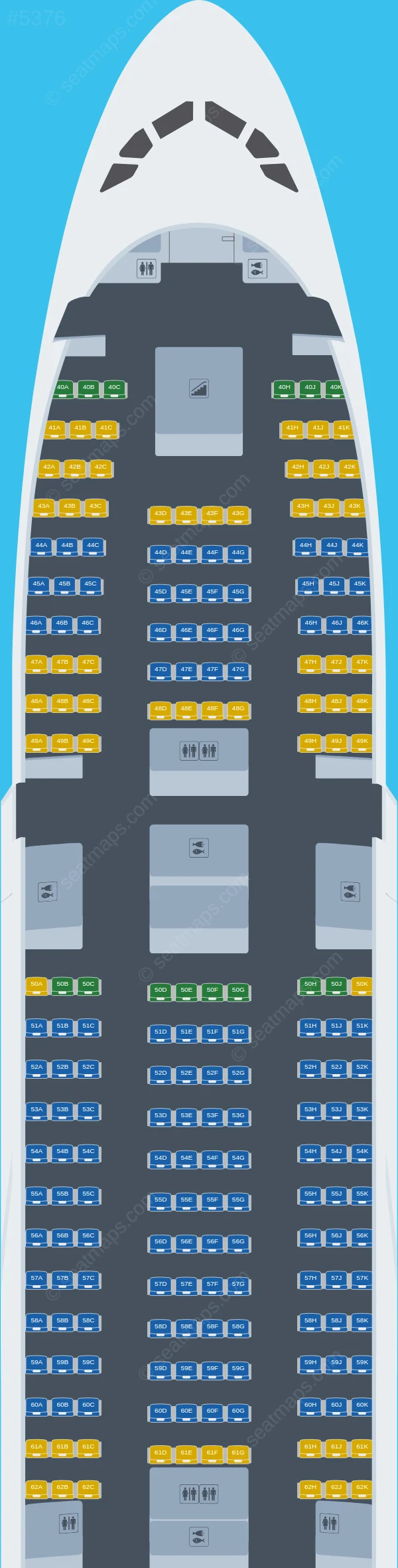 Qatar Airways Airbus A380-800 seatmap preview