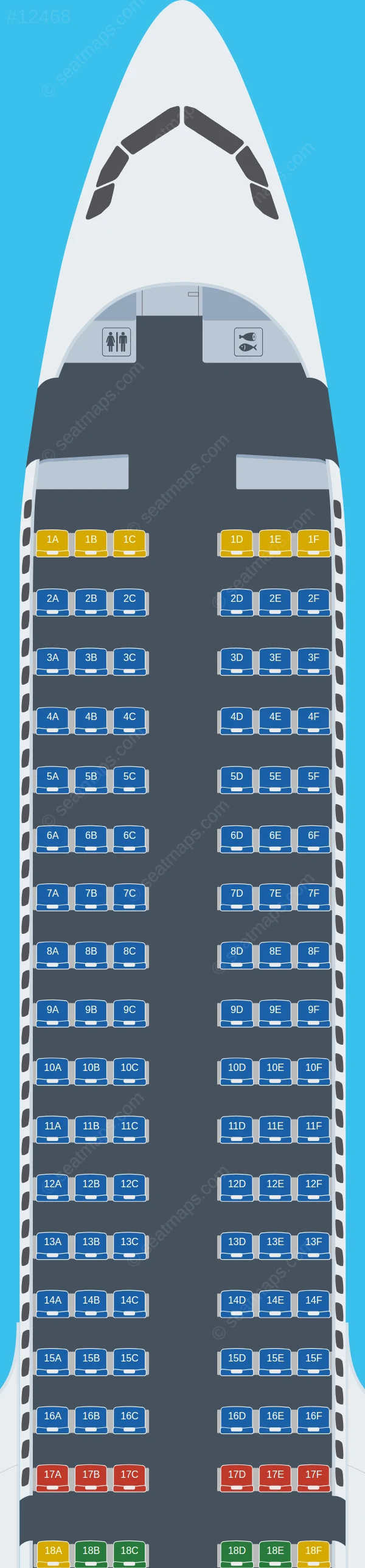 Viva Airbus A321neo V.2 seatmap preview
