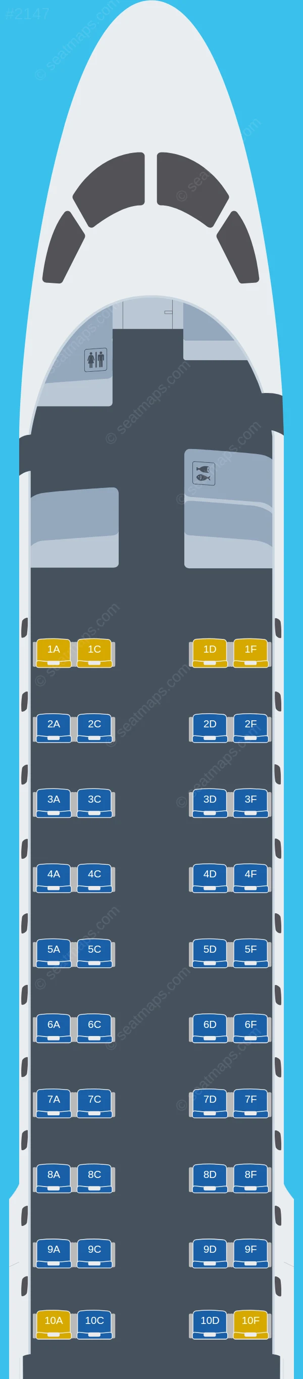 Finnair Embraer E190 seatmap preview