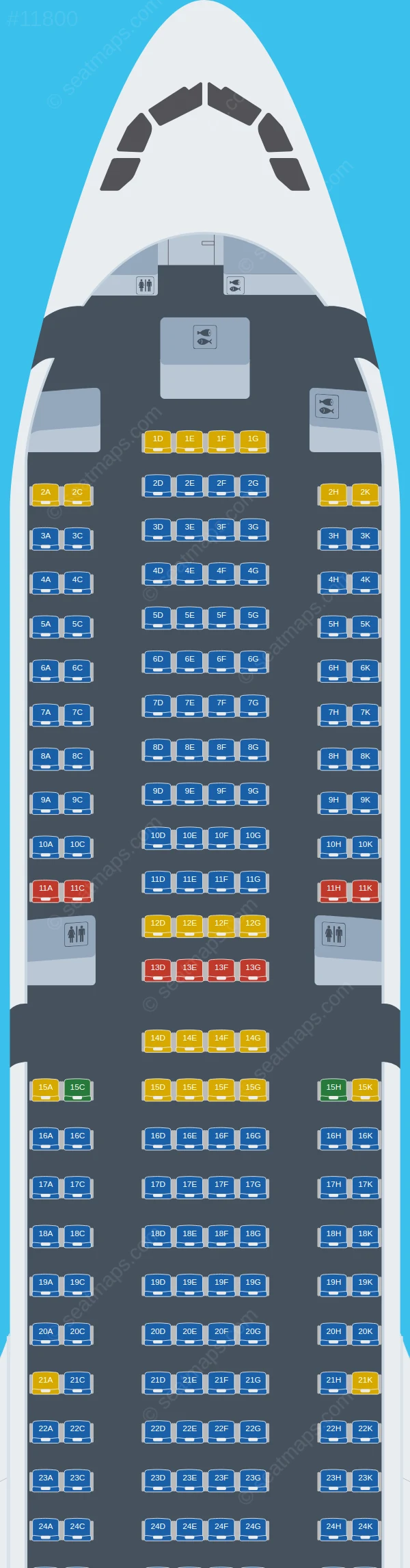 Sunclass Airlines Airbus A330-900neo V.2 seatmap preview