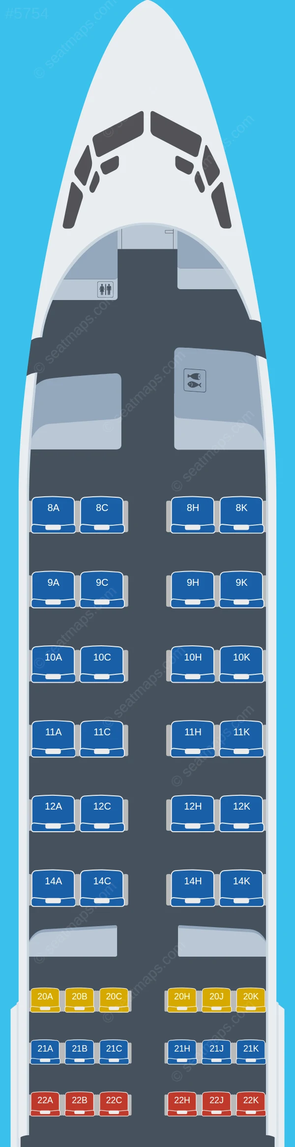 Egyptair Boeing 737-800 V.1 seatmap preview