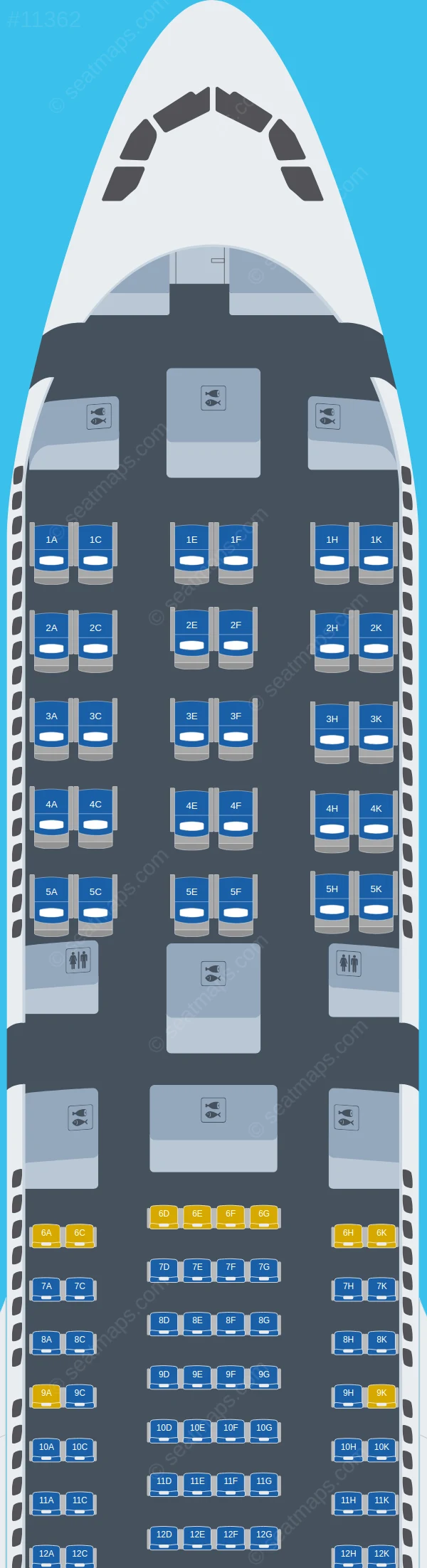 Air Canada Airbus A330-300 V.2 seatmap preview