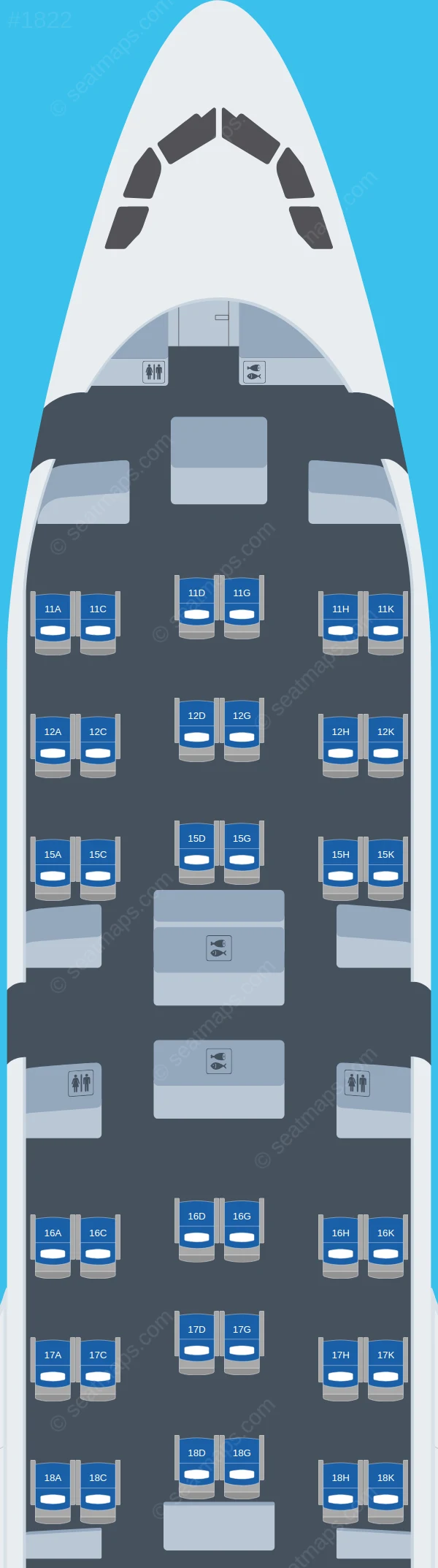 Hainan Airlines Airbus A330-200 V.2 seatmap preview