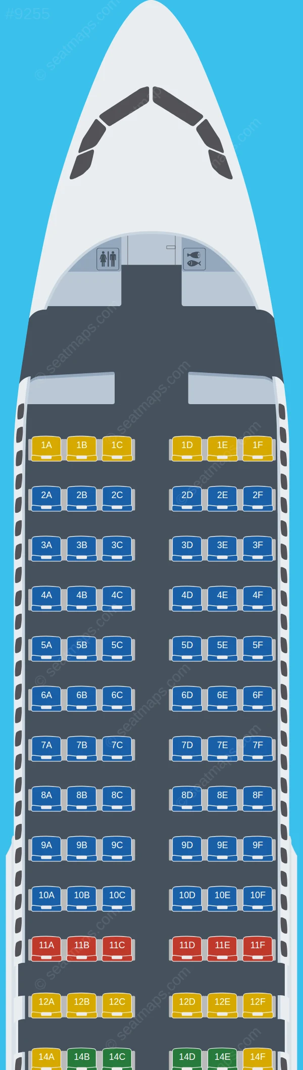 JetSMART Argentina Airbus A320-200 seatmap preview